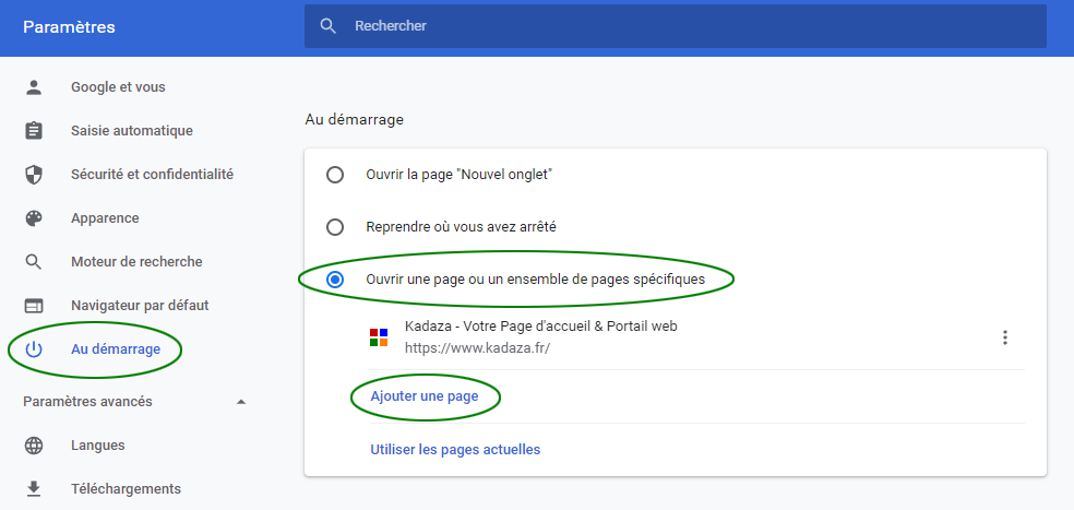 Comment changer la page d'accueil dans l'illustration de Chrome